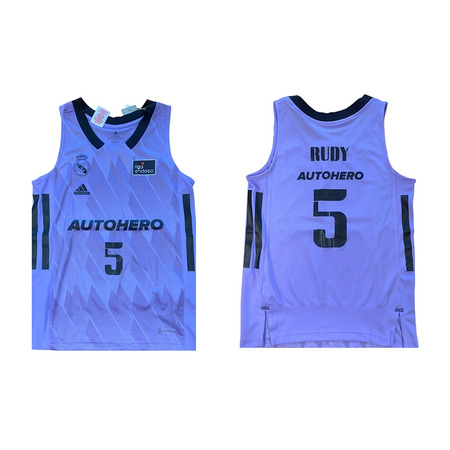 Real Madrid Camiseta Basket Niñ@ 2a Equipación # 5 RUDY #