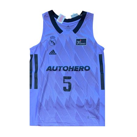 Real Madrid Camiseta Basket Niñ@ 2a Equipación # 5 RUDY #