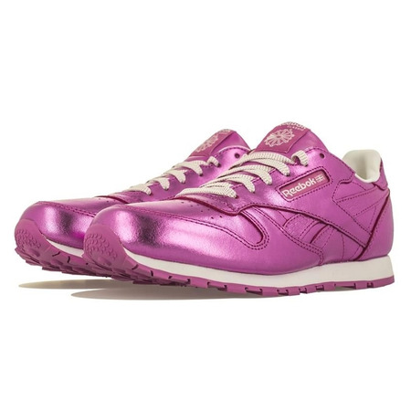 Reebok Classic Leder Metallic Ladegerät Pink Junior