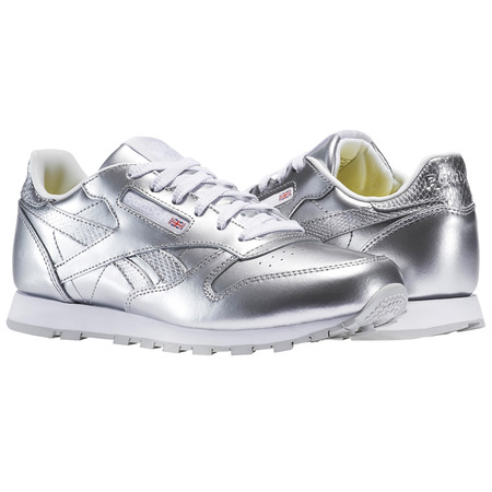 Reebok Classic Leder Metallic Silber Junior