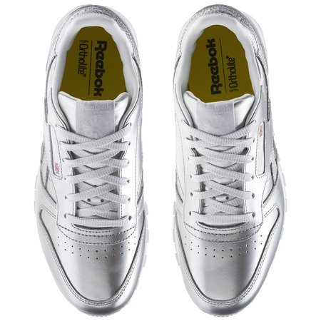 Reebok Classic Leder Metallic Silber Junior