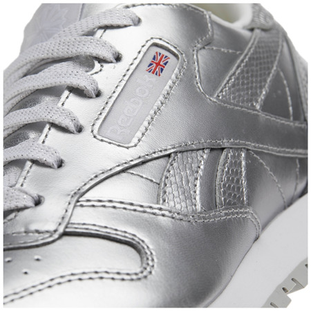 Reebok Classic Leder Metallic Silber Junior