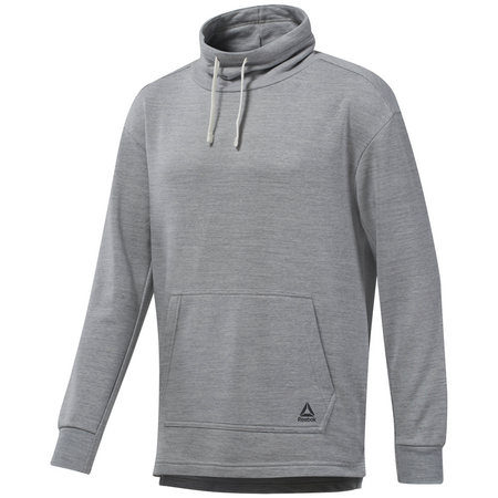 Reebok Marmor Melange Cowl Neck Hoodie