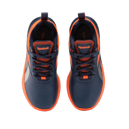 Reebok Running Kids\' Rush Runner 5.0 Syn "Vector Navy-Pump Orange"