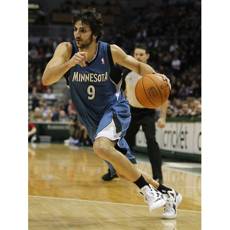 T-Shirt Adidas NBA Swingman Ricky Rubio Minnesota (blau/weiß)