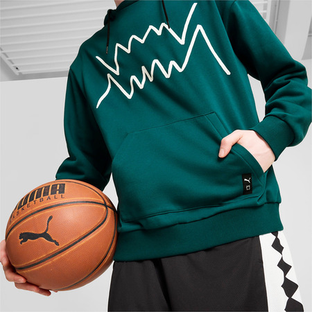 Capucha Sweatshirt Basket Puma Jaws Core 2.0 "Cold Green"