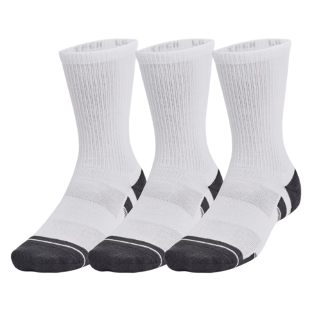 UA Kids' Performance Tech 3-Pack Crew Socks "White"