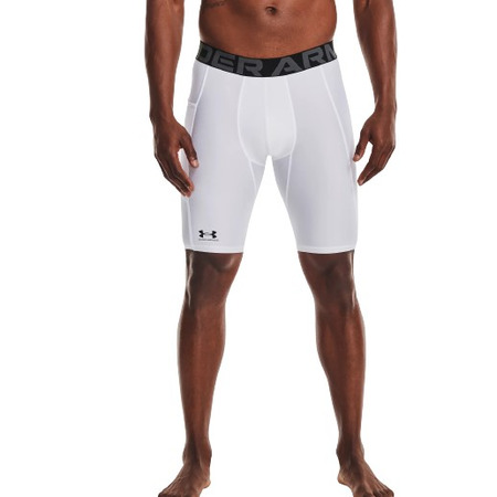 UA Herren HeatGear® Armour Pocket Long Short "White"