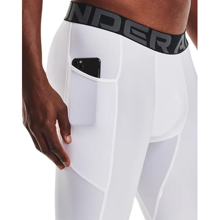 UA Herren HeatGear® Armour Pocket Long Short "White"