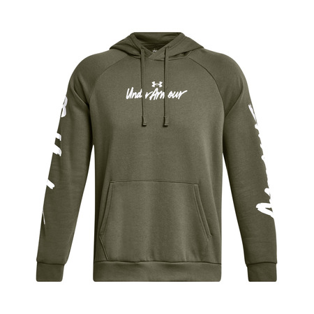 UA Herren Rival Fleece Graphic Hoodie "Marine OD Green"