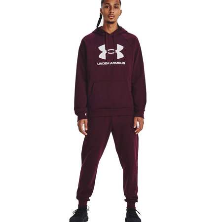 UA Herren Rival Fleece Logo Hoodie "Dark Maroon"