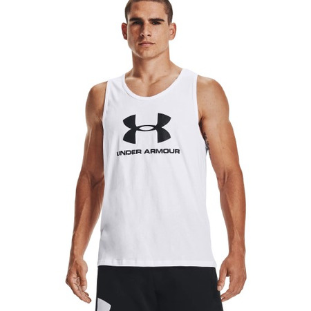 UA Herren Sportstyle Logo Tank "White"