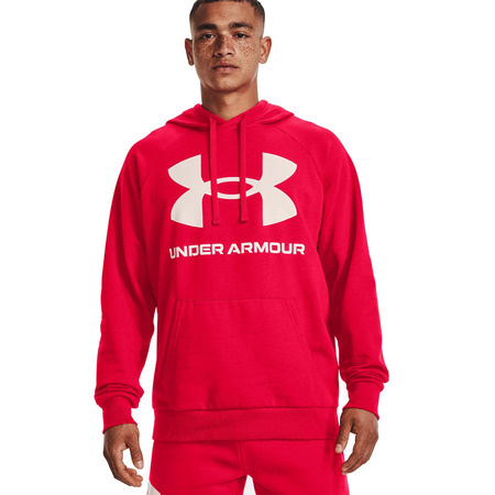 UA Rival Fleece Big Logo Hoodie "Radio Red"