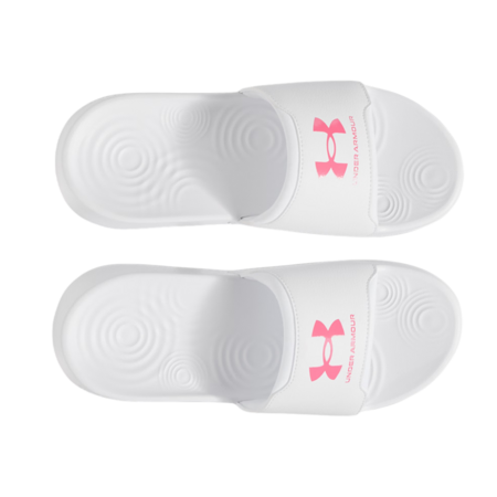 UA Women's Ignite Select Slides "White-Super Pink"