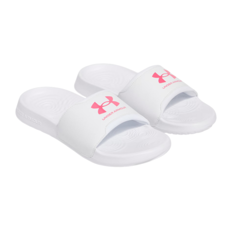 UA Women's Ignite Select Slides "White-Super Pink"