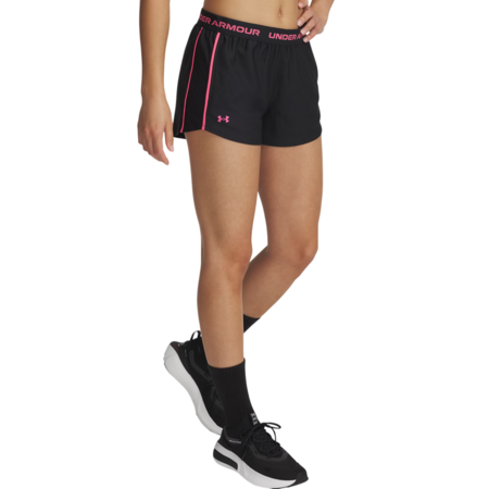 UA Women's Tech™ Play Up Shorts "Black-SuperPink"