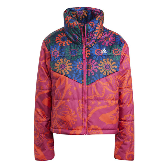 Adidas x FARM gepolsterte Jacke "Bahia Magenta"