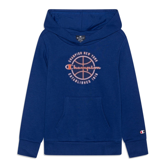 Champion Kids Modern Basketball Big Logo Hoodie "Blue"