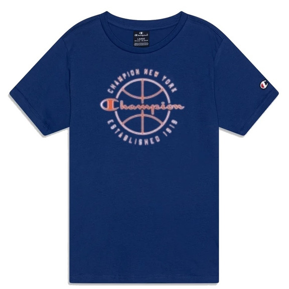 Champion Kids Modern Basketball Big Logo T-Shirt "Dark Blue"