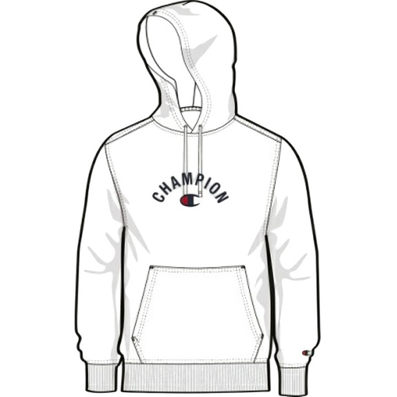 Champion Sport Lifestyle Embroidery Big Logo Hoode Sweatshirt "White"