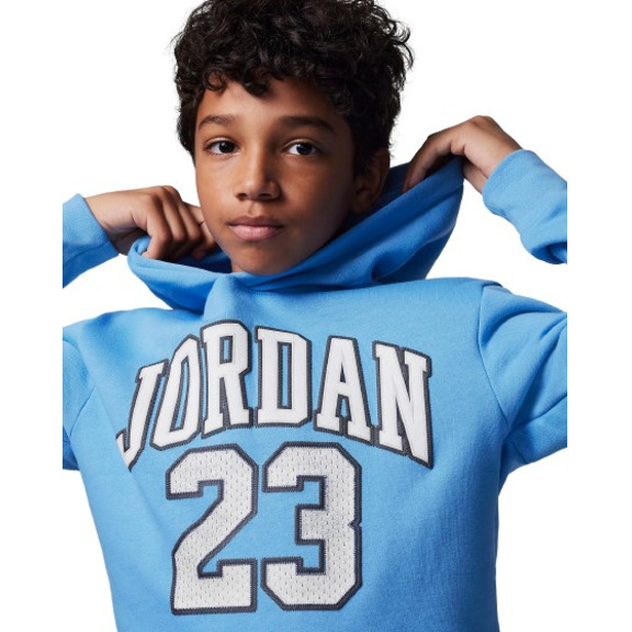 Jordan Kids Logo 23 Fleece Pullover Hoodie "University Blue"