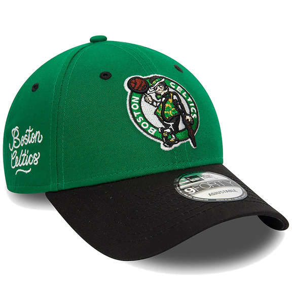 Neu Era NBA Boston Celtics Seitenaufnäher 9FORTY Einstellbare Kappe