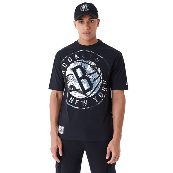 New Era NBA Brooklyn Nets All Over Print Infill Oversized T-Shirt