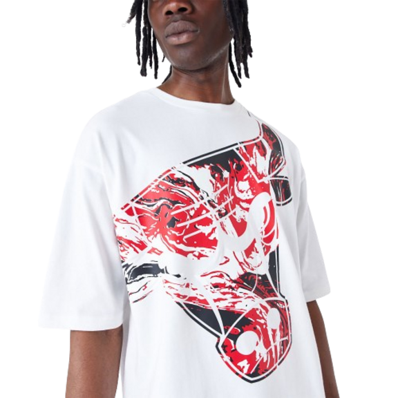 Neu Era NBA Chicago Bulls All Over Print Infill Überdimensionales T-Shirt