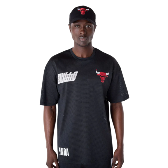 New Era NBA Chicago Bulls Graphic Mesh T-Shirt "Black"