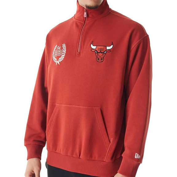 Neue Era NBA Chicago Bulls Lifestyle Quarter Zip Sweater "Red"