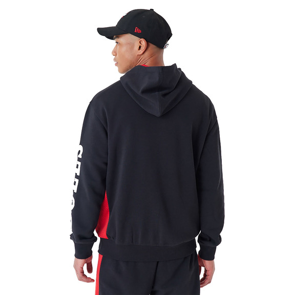 New Era NBA Chicago Bulls Mesh Panel Oversized Pullover Hoodie