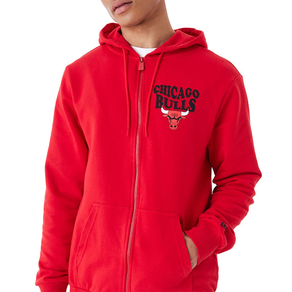 Neu Era NBA Chicago Bulls Script Red Full Zip Hoodie