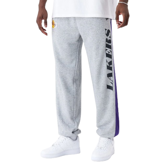 Neu Era NBA L.A Lakers Mesh Panel Grau entspannt Jogger