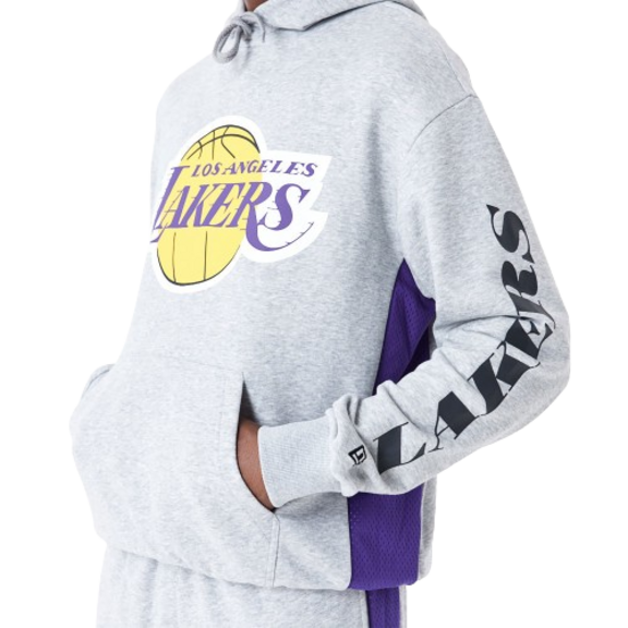 Neu Era NBA L.A. Lakers Mesh Panel Oversized Pullover Hoodie