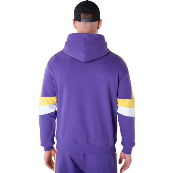 New Era NBA LA Lakers Colour Block Oversized Pullover Hoodie