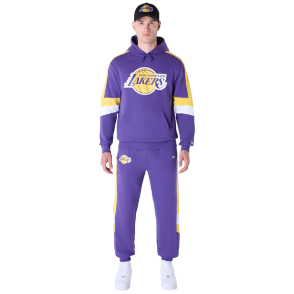 New Era NBA LA Lakers Colour Block Oversized Pullover Hoodie