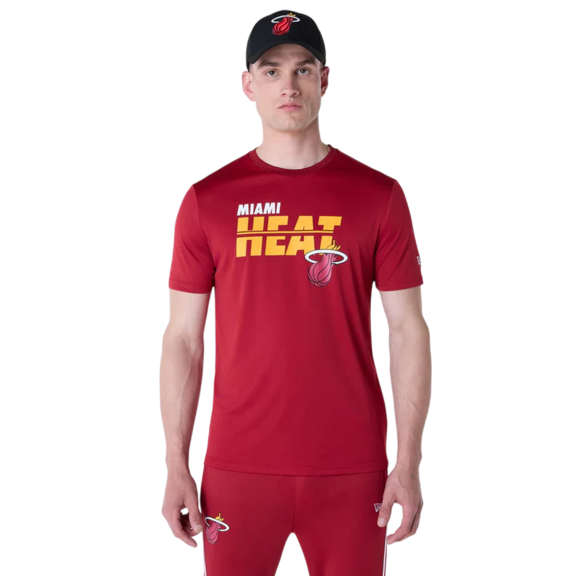 New Era NBA Miami Heat Essentials Tee "Dark Red"