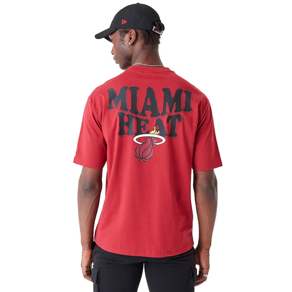 Neu Era NBA Miami HeatScript überdimensionales T-Shirt