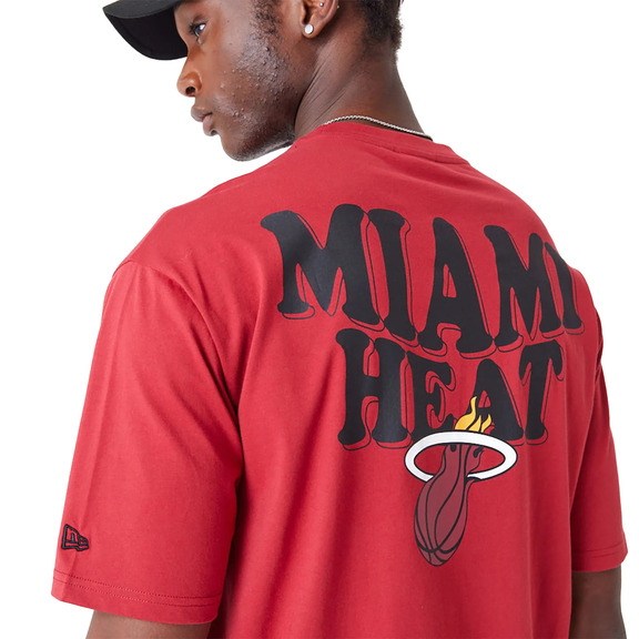 Neu Era NBA Miami HeatScript überdimensionales T-Shirt