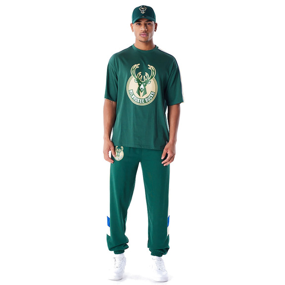 Neu Era NBA Milwaukee Bucks Panel überdimensionales T-Shirt