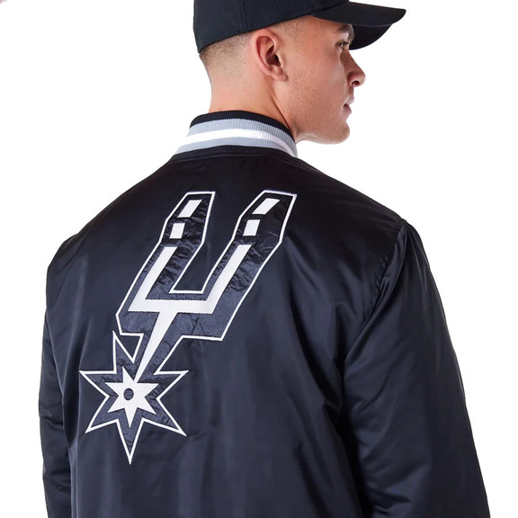 Neue Ära NBA Spurs Satin Bomberjacke "Black"