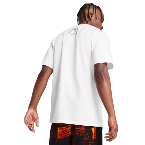 Puma Scoot Caution Graphic Tee "White"