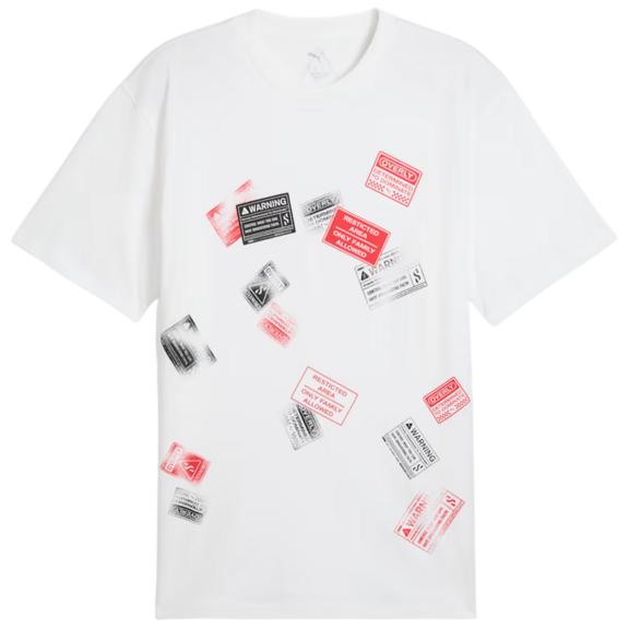 Puma Scoot Caution Graphic Tee "White"