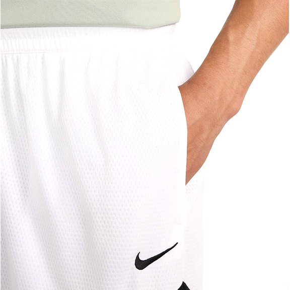 Kurz Nike Icon Dri-FIT Basketball "White Black"