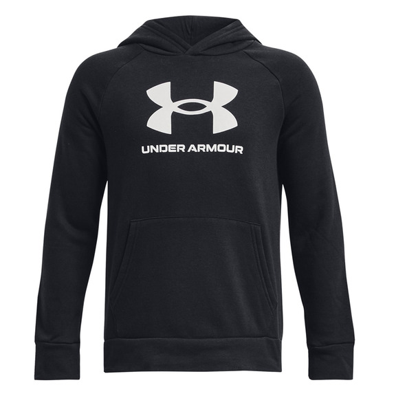 UA Boys\' Rival Fleece Big Logo Hoodie "Black"