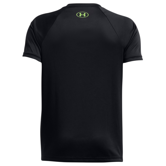 UA Boys' Tech™ Game Day Short Sleeve Tee "Black-Cyber Green"