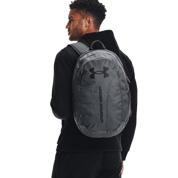 UA Hustle Lite Backpack "Pitch Gray-Black"