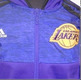 Adidas Angeles Lakers Jacke Zip Kids (violett/schwarz/gelb)