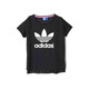 Adidas Original T-Shirt Long Logo Trefoil (negro/blanco)