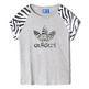 Adidas Original T-Shirt Frau Trefoil Logo Zebra (gris/blanco)